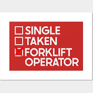 Single Taken Forklift Posters and Art